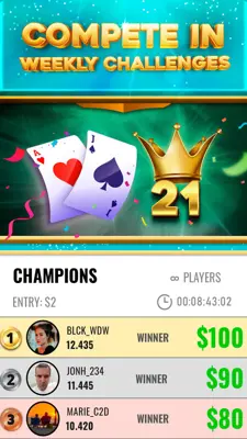 BlackJack 21 Classic Card PvP android App screenshot 6